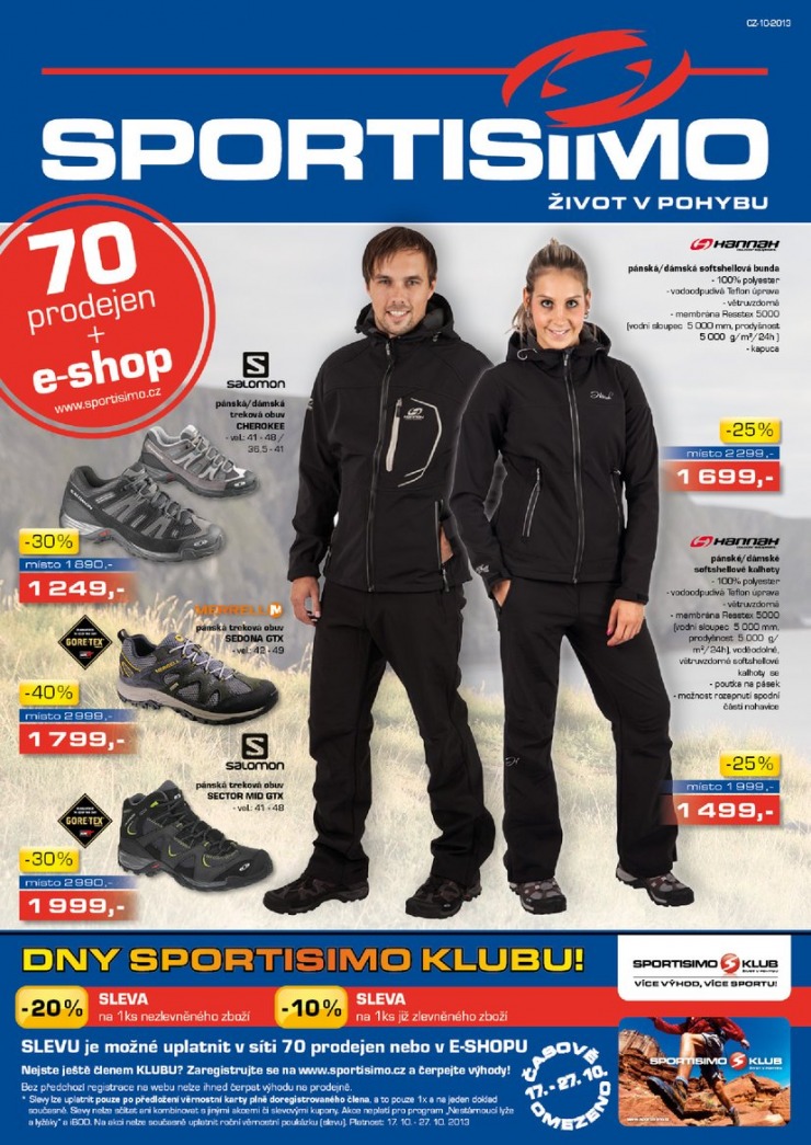 letk Sportisimo Aktuln letk od 17.10.2013 strana 1