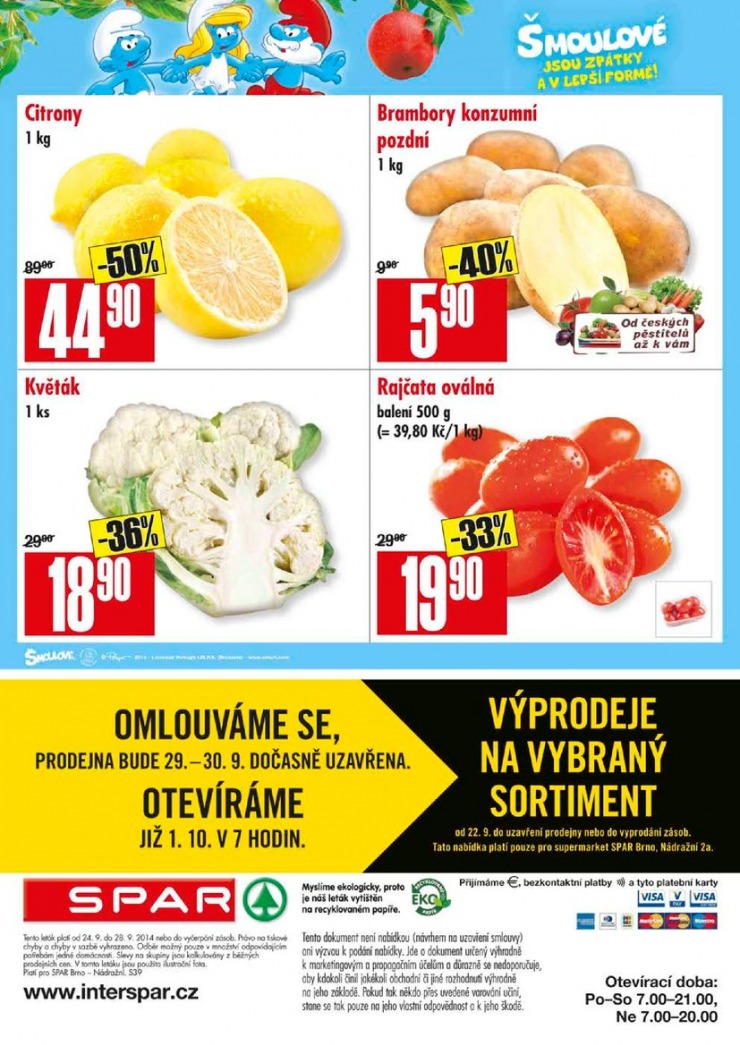 letk Interspar nabdka Spar od 24.9.2014 strana 1