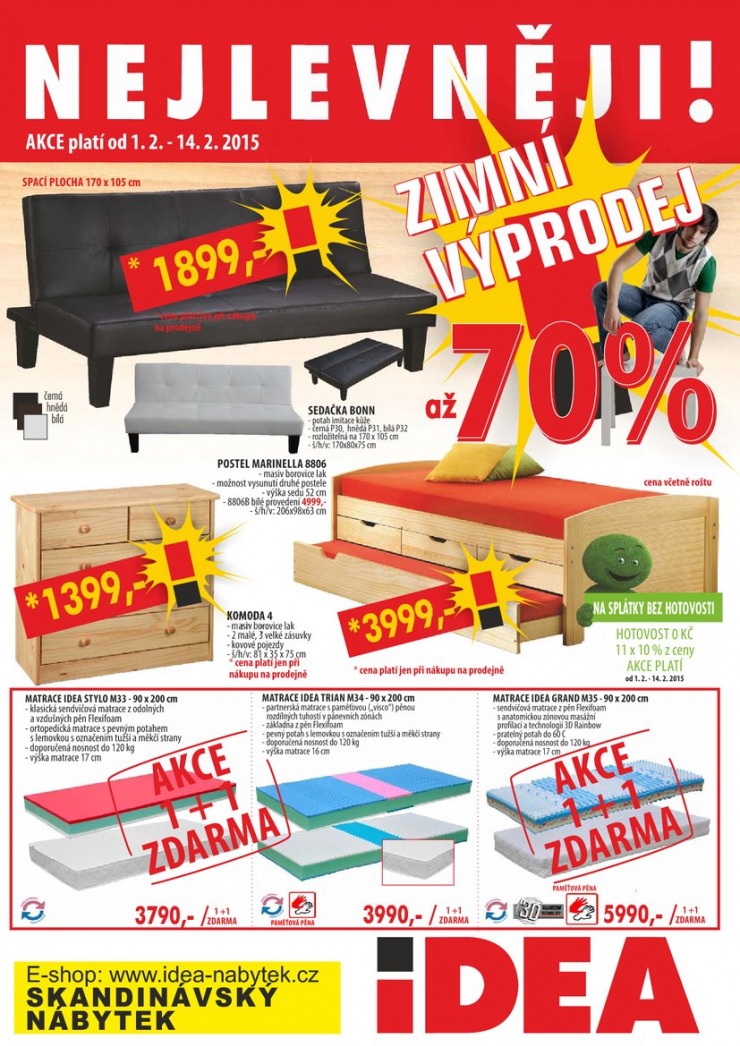 leták Idea nábytek Akční leták od 1.2.2015 strana 1 leták Idea nábytek Akční leták od 1.2.2015 strana 1